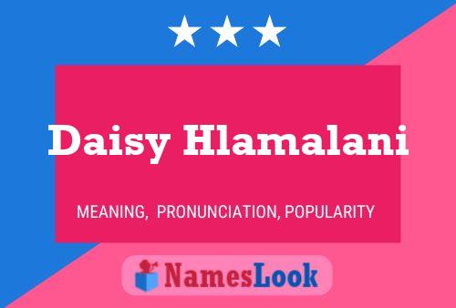 Постер имени Daisy Hlamalani