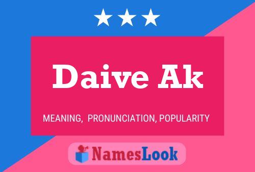 Постер имени Daive Ak