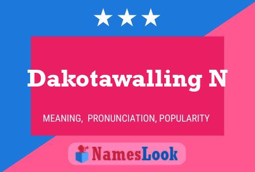 Постер имени Dakotawalling N