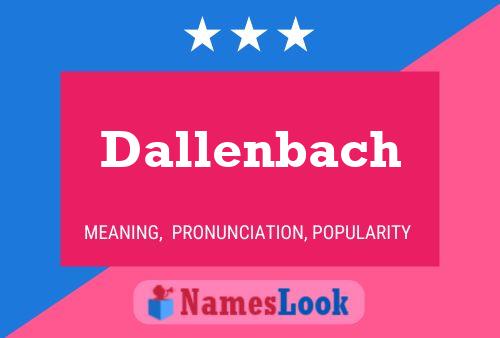 Постер имени Dallenbach