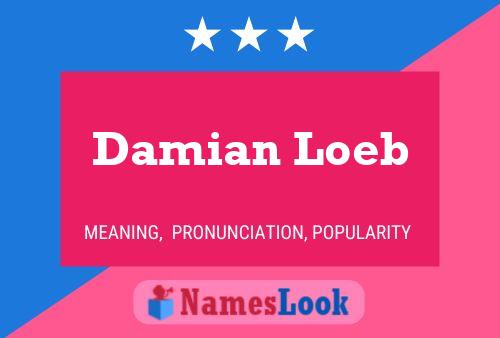 Постер имени Damian Loeb