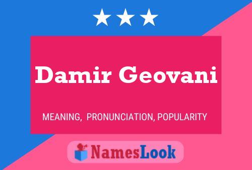 Постер имени Damir Geovani