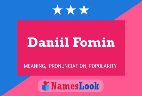 Постер имени Daniil Fomin