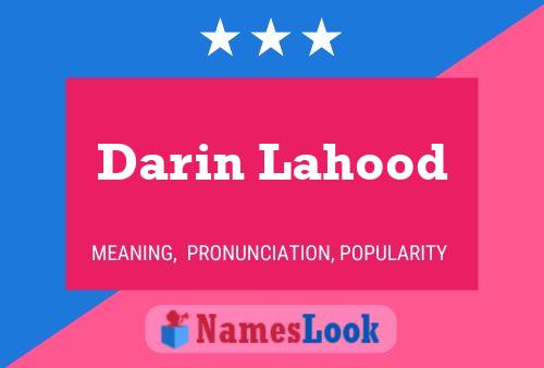 Постер имени Darin Lahood