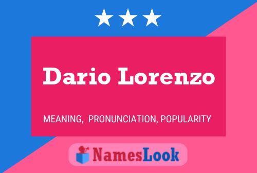 Постер имени Dario Lorenzo