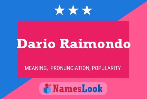 Постер имени Dario Raimondo