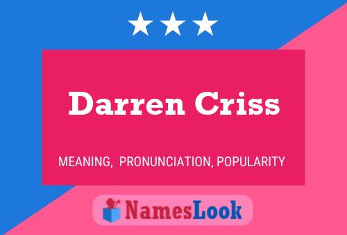 Постер имени Darren Criss