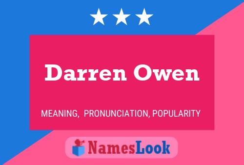 Постер имени Darren Owen