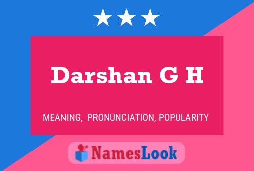 Постер имени Darshan G H