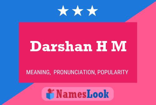 Постер имени Darshan H M