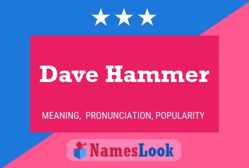 Постер имени Dave Hammer