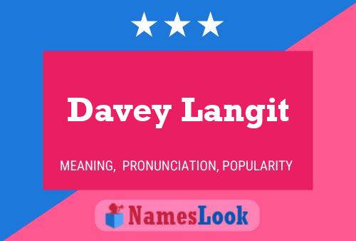 Постер имени Davey Langit