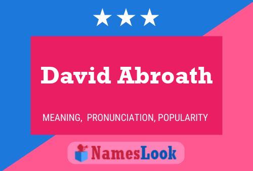 Постер имени David Abroath