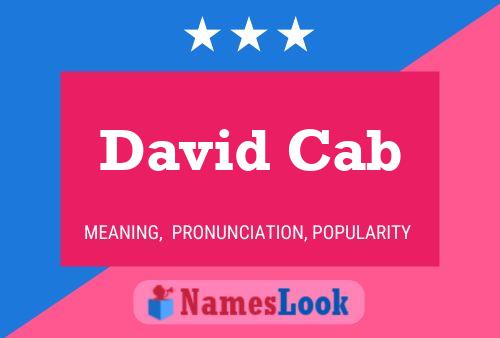 Постер имени David Cab