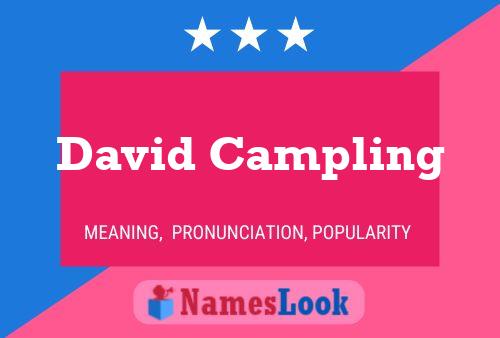 Постер имени David Campling