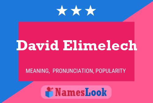 Постер имени David Elimelech