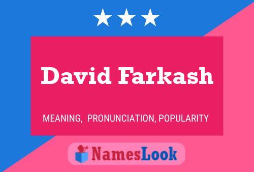 Постер имени David Farkash