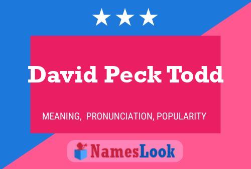 Постер имени David Peck Todd