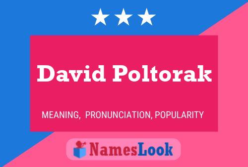 Постер имени David Poltorak