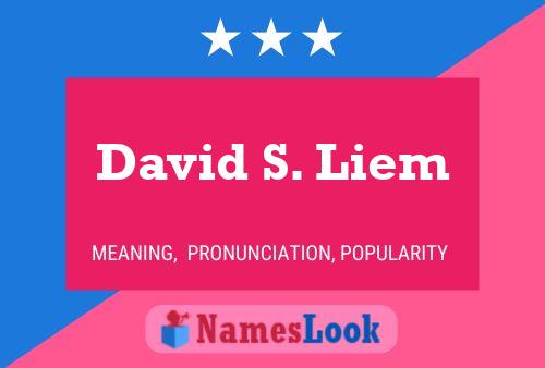 Постер имени David S. Liem