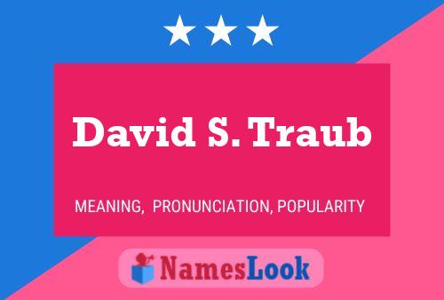 Постер имени David S. Traub