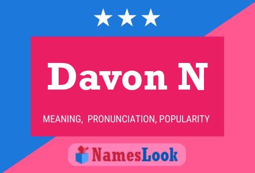 Постер имени Davon N