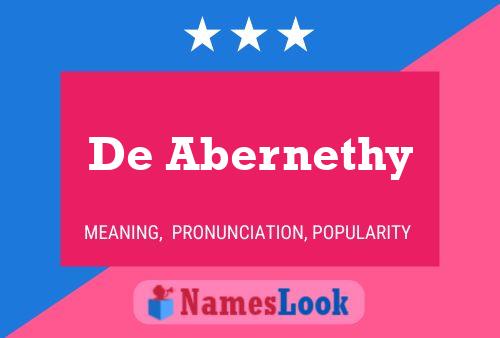 Постер имени De Abernethy