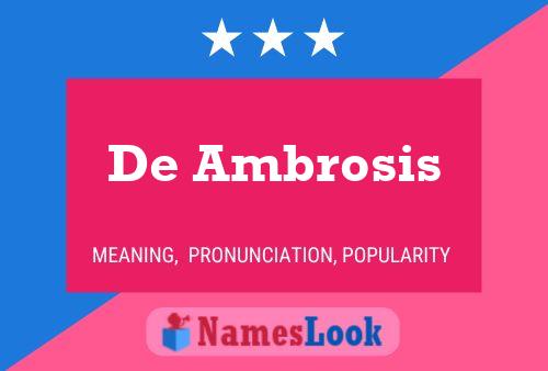 Постер имени De Ambrosis