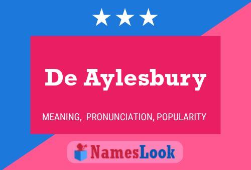 Постер имени De Aylesbury