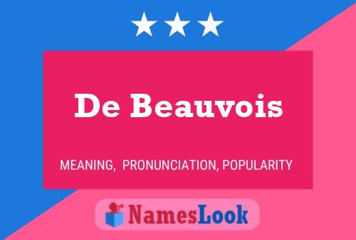 Постер имени De Beauvois