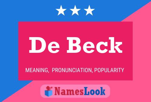 Постер имени De Beck