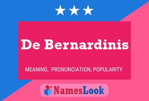 Постер имени De Bernardinis