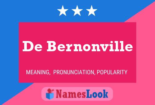 Постер имени De Bernonville