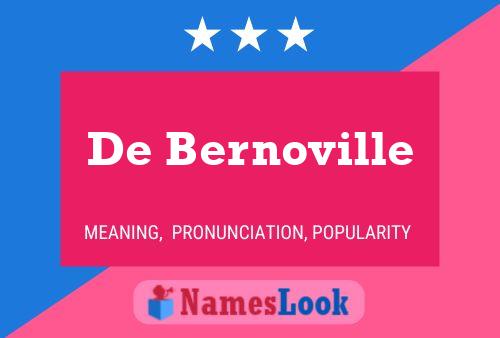 Постер имени De Bernoville