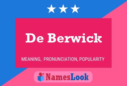 Постер имени De Berwick