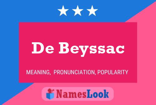 Постер имени De Beyssac