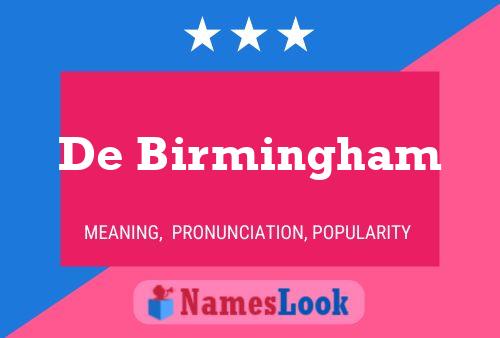 Постер имени De Birmingham