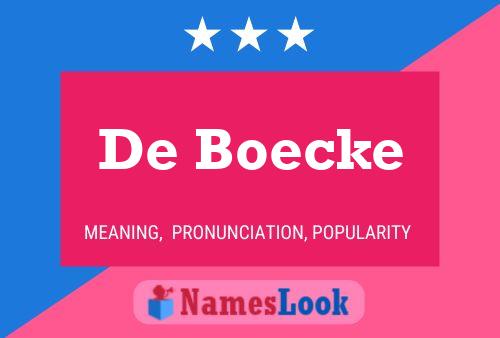 Постер имени De Boecke