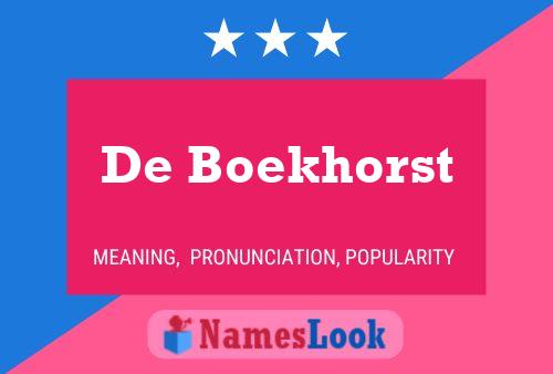 Постер имени De Boekhorst