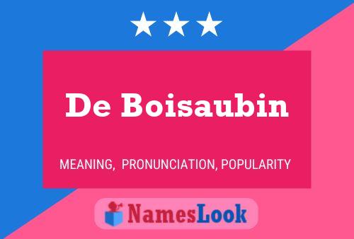 Постер имени De Boisaubin