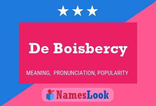 Постер имени De Boisbercy