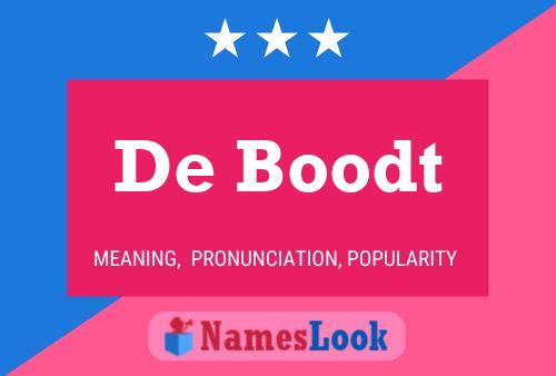 Постер имени De Boodt