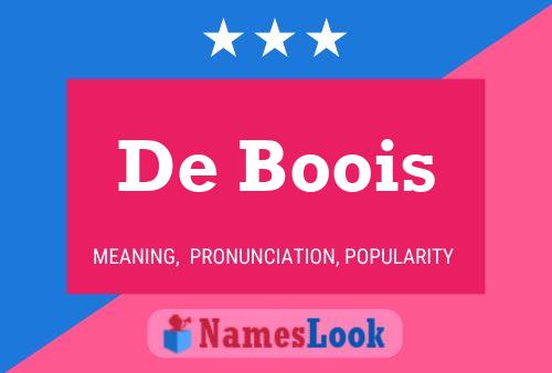 Постер имени De Boois