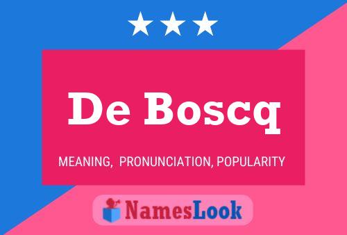 Постер имени De Boscq