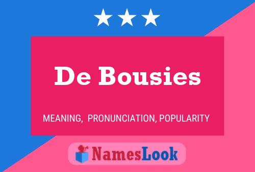 Постер имени De Bousies