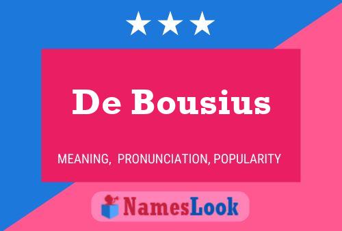 Постер имени De Bousius