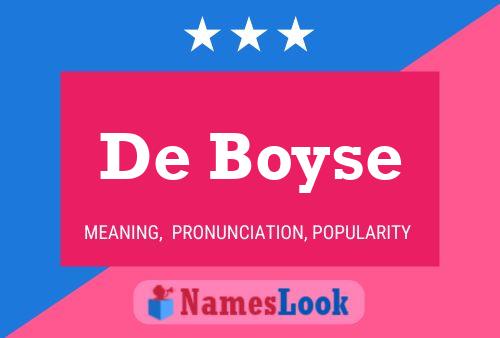 Постер имени De Boyse