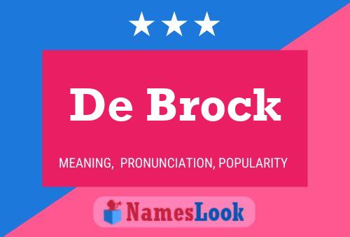 Постер имени De Brock