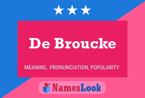 Постер имени De Broucke