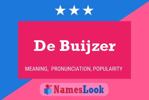 Постер имени De Buijzer